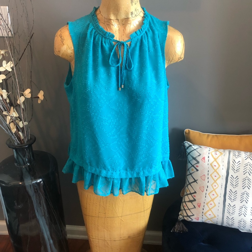 Apt 9 Petite Teal Blouse - Size M 🦋